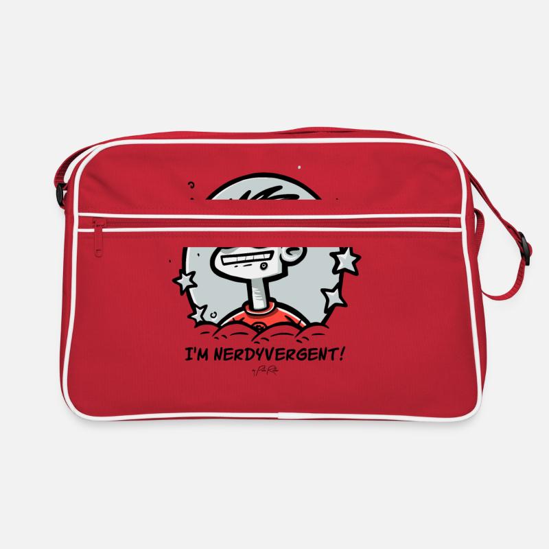 Ich bin nerdig, nerdigvergent und so ein Nerd Retro Tasche