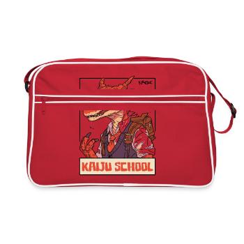 japanese monsters, Back to Kaiju School - Retro Bag - red/white - Front