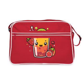 Juicy Fruit : Boisson fruitée - Sac Retro - rouge/blanc - Devant