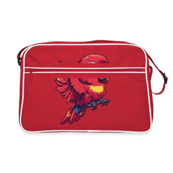 Perroquet super mignon - Sac Retro - rouge/blanc - Devant