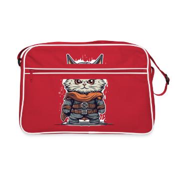 Un chaton viking mignon - Sac Retro - rouge/blanc - Devant