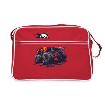 Un monster truck avec un drapeau pirate - Sac Retro - rouge/blanc - Devant