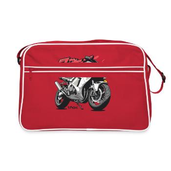 Super Cool Anime Japonais Racing Moto - Sac Retro - rouge/blanc - Devant