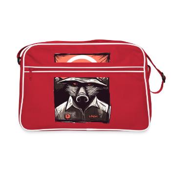 Drôle de nature et de plein air Ranger Cochon - Sac Retro - rouge/blanc - Devant