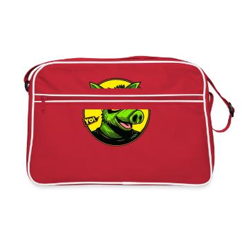 Le cochon le plus cool, yo - Sac Retro - rouge/blanc - Devant