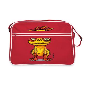 Fantasy Cartoon Monster Creature - Retro Bag - red/white - Front