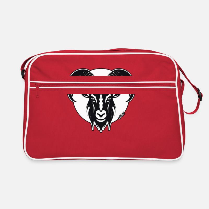 Die Schatten Ziege, ein Ziegenbock Retro Tasche