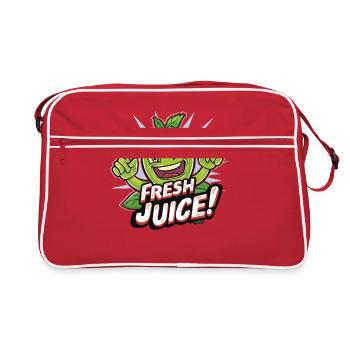 Fruits ensoleillés et jus frais - Sac Retro - rouge/blanc - Devant