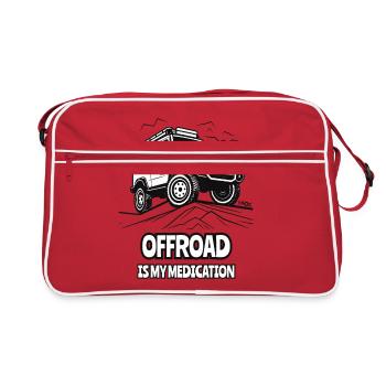 Le véhicule tout-terrain et le tout-terrain sont mon médicament - Sac Retro - rouge/blanc - Devant