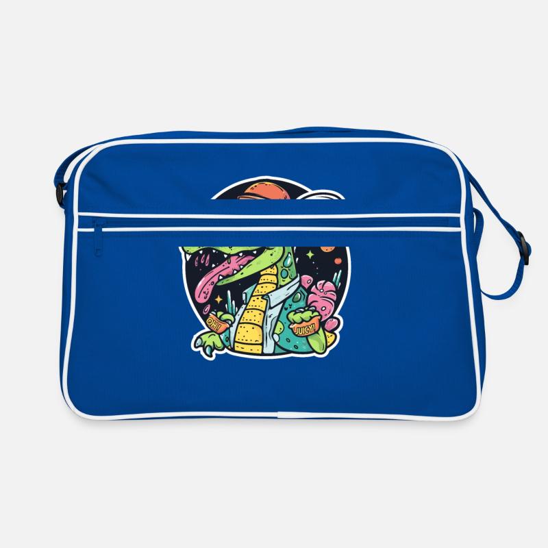 Saft-liebender lustiger Alligator Retro Tasche
