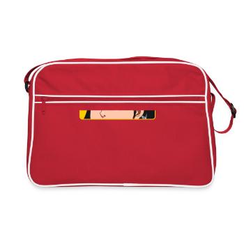 Traumhaftes Anime-Mädchen - Retro Tasche - Rot/Weiß - Vorne