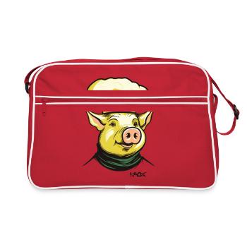 Drôle Cool Chef Cochon Chef - Sac Retro - rouge/blanc - Devant
