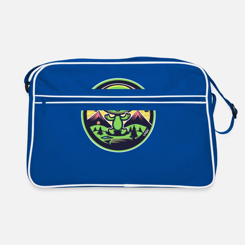 Extraterrestre mignon joyeux dans la nature Sac Retro