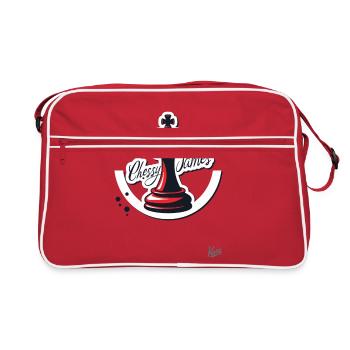 Chessy James, le maître des échecs aux échecs - Sac Retro - rouge/blanc - Devant