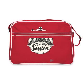 Ma thérapie est une partie d’échecs - Sac Retro - rouge/blanc - Devant
