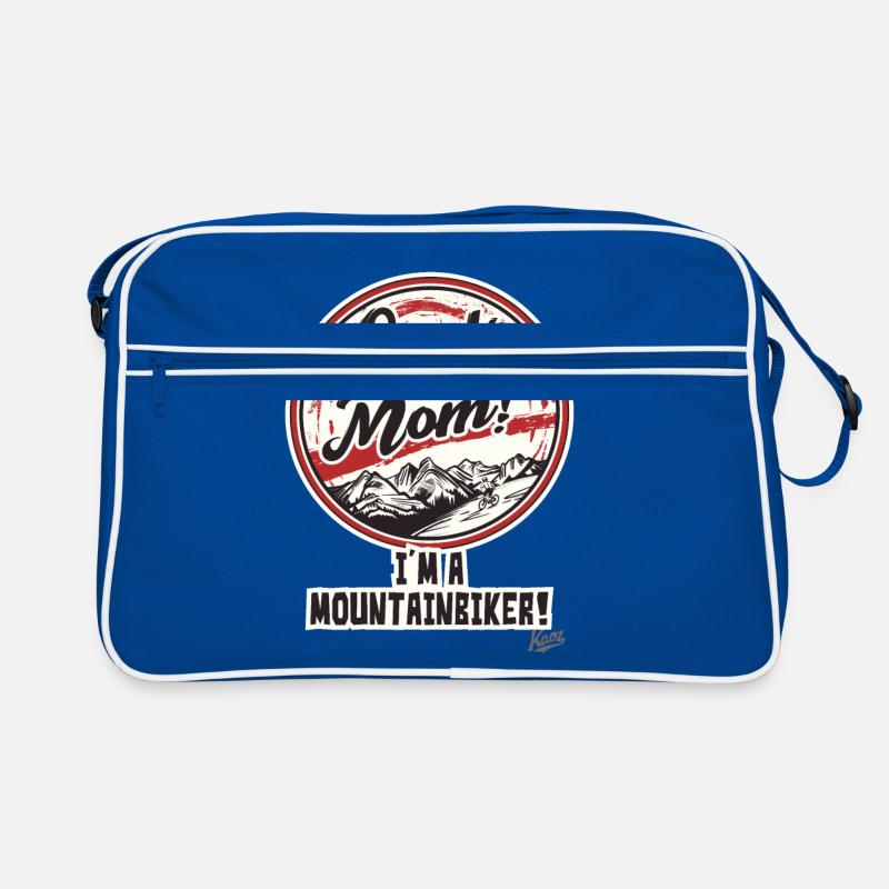 Schau mal, Mama, ich bin ein Mountainbiker Retro Tasche