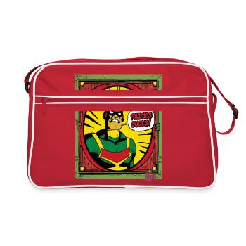 Super anti-hero: Politics is crap - Retro Bag - red/white - Front