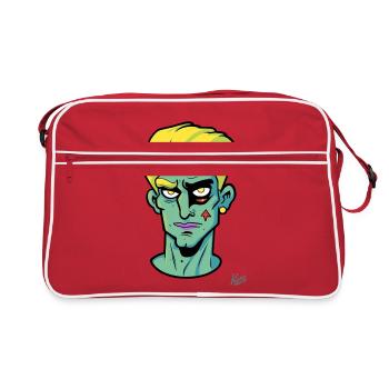 Cartoon of the ultimate beautiful beau - Retro Bag - red/white - Front