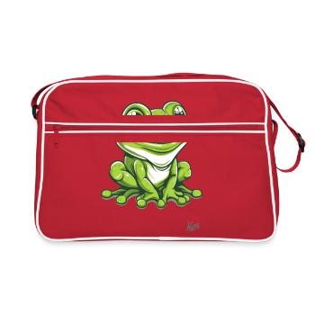 Cute Happy Frog - Retro Bag - red/white - Front