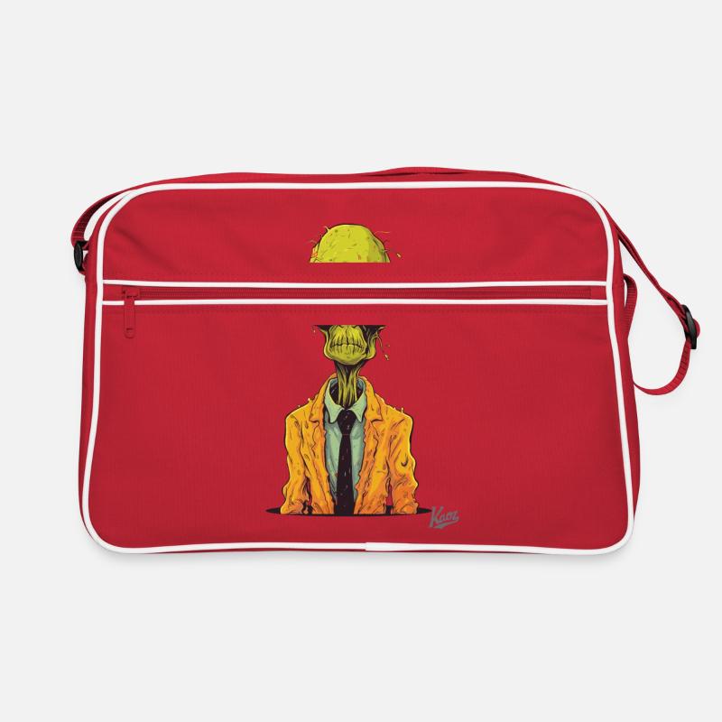 Der Alien-Zombie-Workaholic Retro Tasche