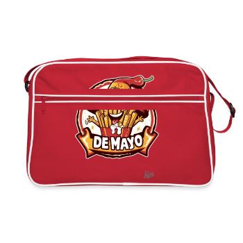 Cinco de Mayo : Mayo et frites au sombrero - Sac Retro - rouge/blanc - Devant