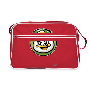 Petit oiseau policier mignon - Sac Retro - rouge/blanc - Devant