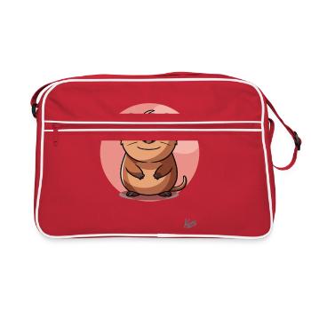 Hamster humble mignon et joyeux - Sac Retro - rouge/blanc - Devant