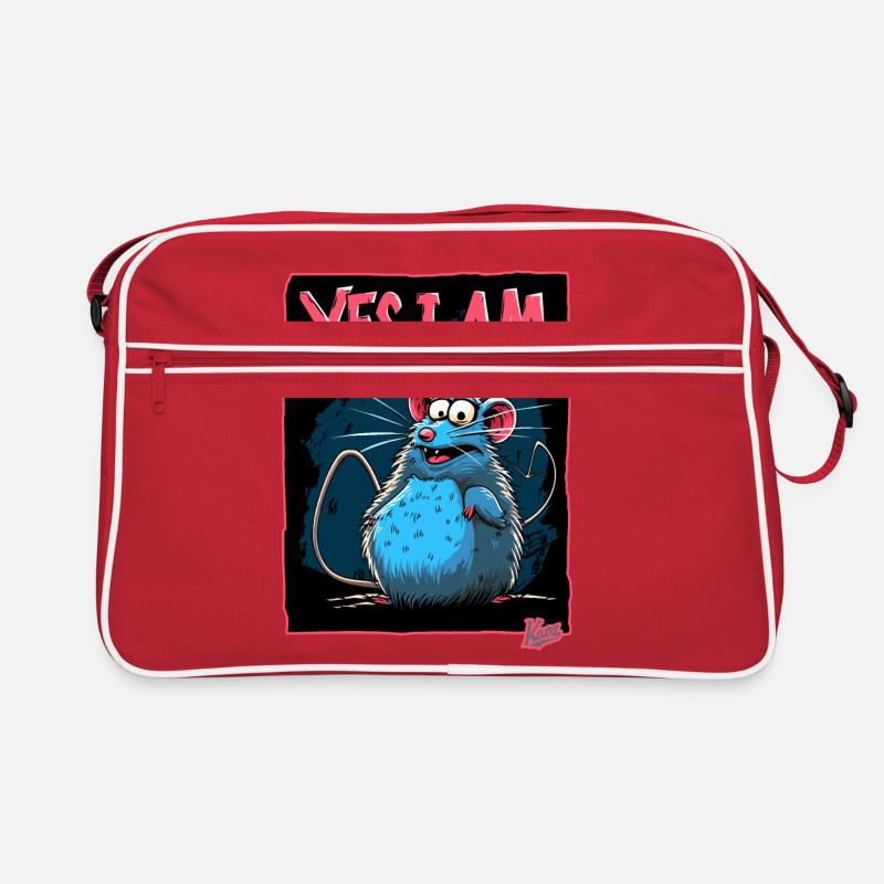 Große Lustige Ratte: Ja, das bin ich! Retro Tasche