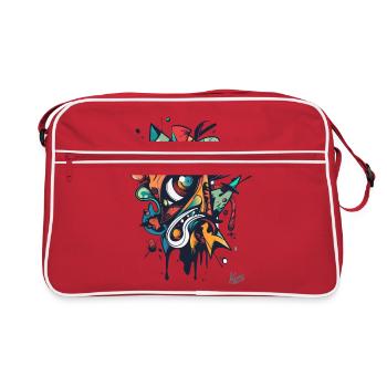 The Abstract Gaze of Modern Art - Retro Bag - red/white - Front