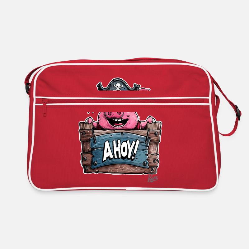 Funny Pig Pirate, Ahoy! Retro Bag
