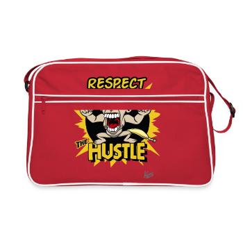 Angry Monkey Man Banana, Respect The Hustle - Retro Bag - red/white - Front