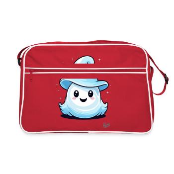 Mignon petit fantôme avec chapeau magique - Sac Retro - rouge/blanc - Devant