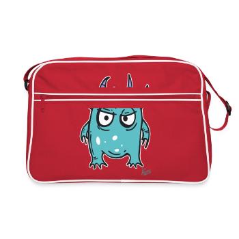 Little Monster Guy - Retro Bag - red/white - Front