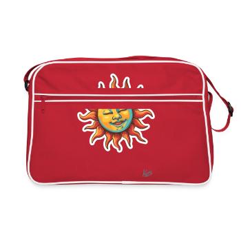 Soleil rétro joyeux et détendu - Sac Retro - rouge/blanc - Devant
