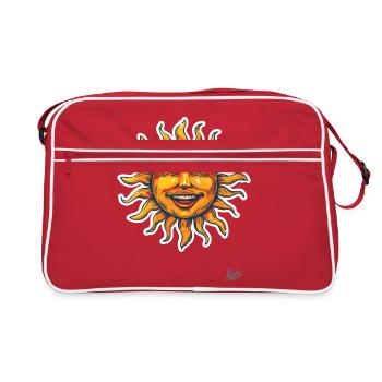 Soleil rétro vintage - Sac Retro - rouge/blanc - Devant