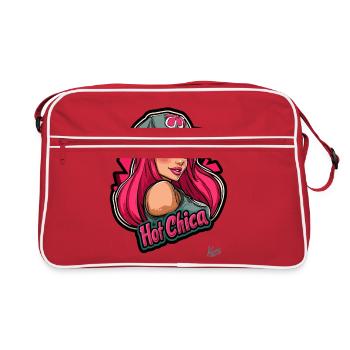 Hot Chica – Fiery Latina - Retro Bag - red/white - Front