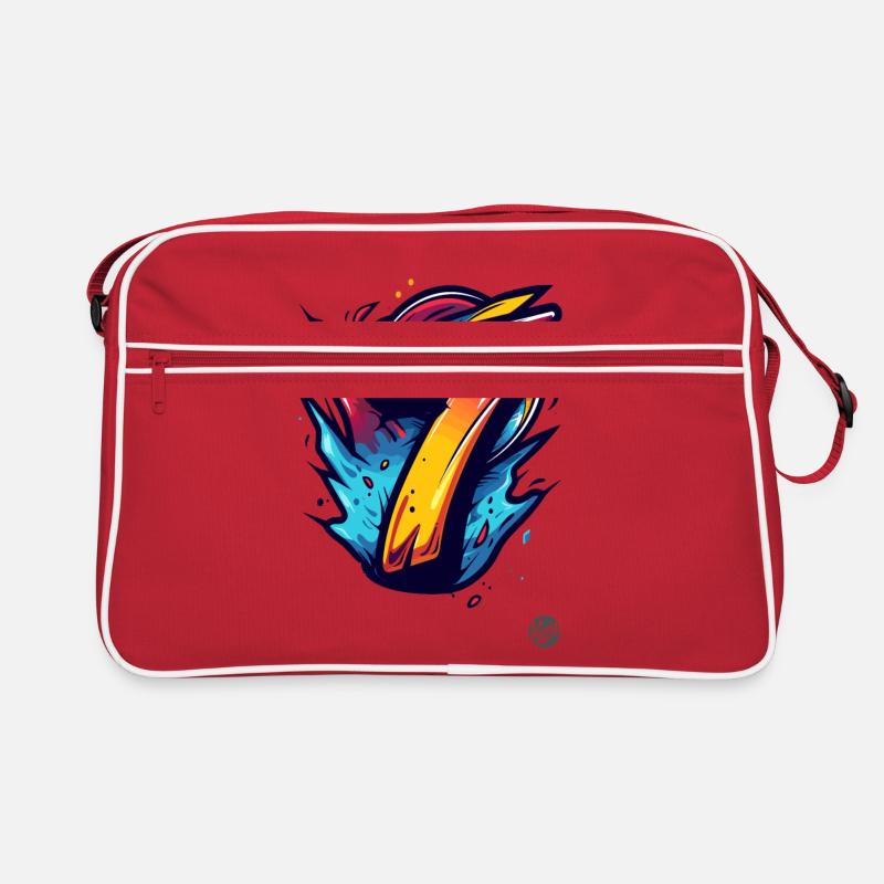 Bright "7" design with explosive colors Retro Bag