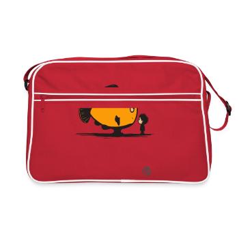 Petit garçon et gros poisson - Sac Retro - rouge/blanc - Devant