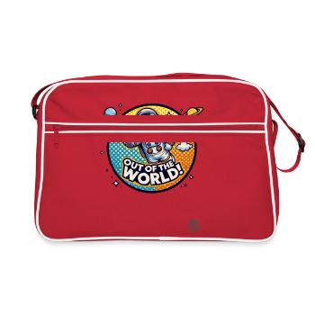 Alien astronaut look, thumbs - Retro Bag - red/white - Front