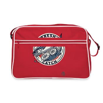 Mackerel fillet – fresh fish freshly caught - Retro Bag - red/white - Front