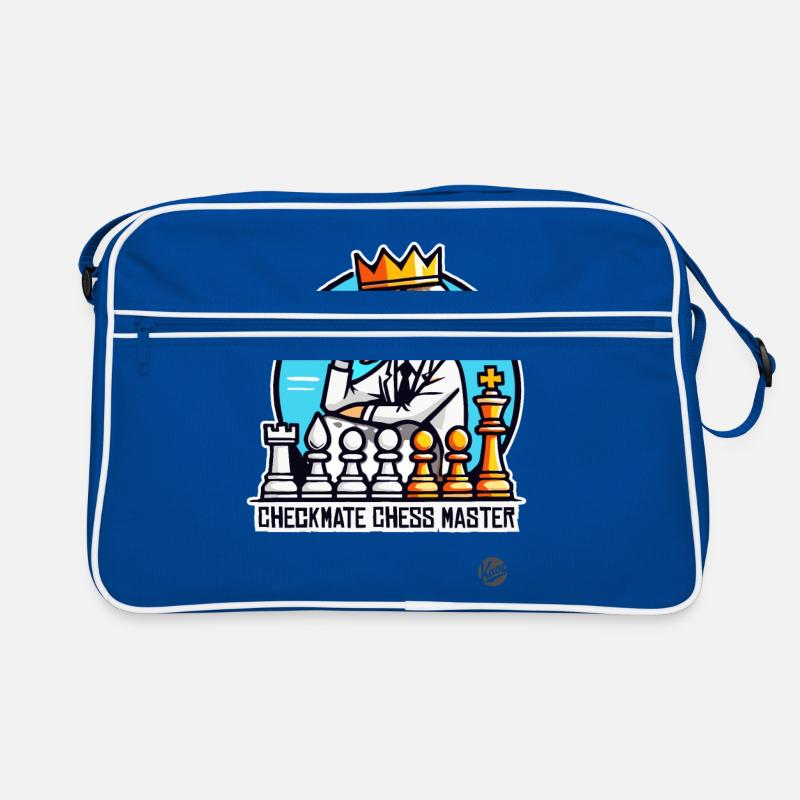 Schachmatt Junge mit Krone Meister im Schach Retro Tasche