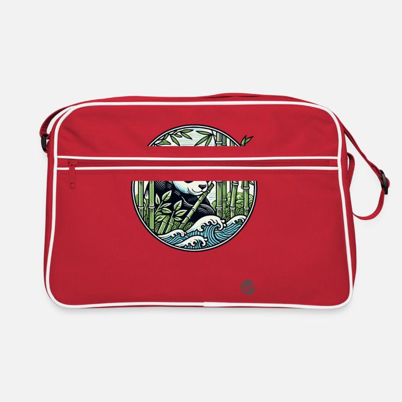 Panda dans la forêt de bambous Sac Retro