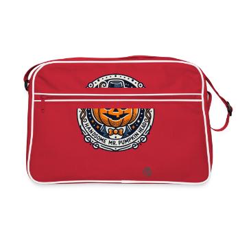 The handsome Mr. Pumpkin Head - Retro Bag - red/white - Front