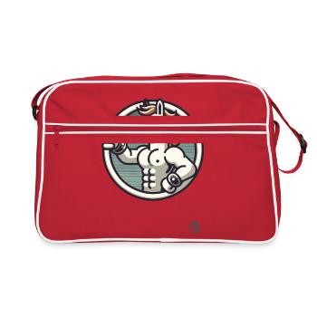 Fit Fitness Pferd-Daumen Hoch - Retro Tasche - Rot/Weiß - Vorne