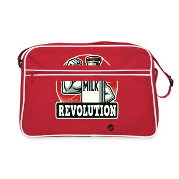 Milk revolution - Retro Bag - red/white - Front