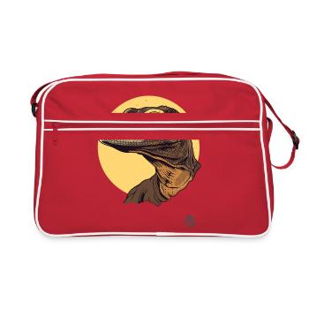 Un varan cool - Sac Retro - rouge/blanc - Devant