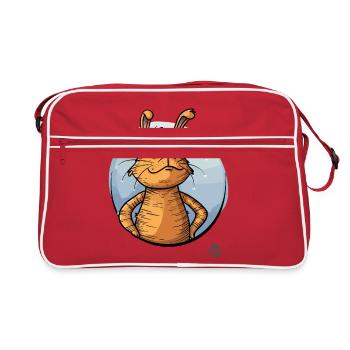 Lapin de dessin animé cool - Sac Retro - rouge/blanc - Devant