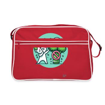 Dites non au brocoli - Sac Retro - rouge/blanc - Devant