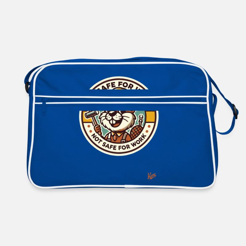 Not safe for work, construction worker beaver Retro Bag