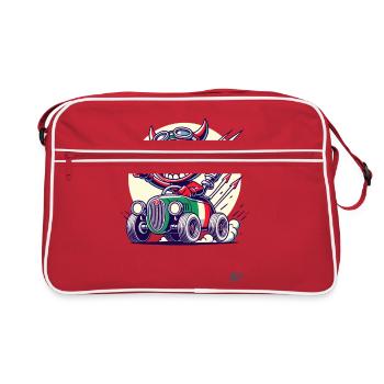 Kleiner italienischer Auto-Teufel - Retro Tasche - Rot/Weiß - Vorne